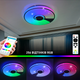 Управляемая МУЗЫКАЛЬНАЯ светодиодная люстра ESLLSE SONG R RGB 60Вт 380x70мм Белая - изображение 5