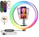 Кольцевая лампа цветная 33 см rgb mj33 led light видеосвет для блогера Tik Tok - изображение 2