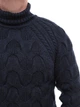 Свитер мужской темно-синий вязанный зимний 230-658-03 XL - изображение 4