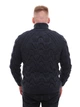 Свитер мужской темно-синий вязанный зимний 230-658-03 XL - изображение 8