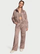 Комбінезон Victoria's Secret Lux Glossy Sport Wide-Leg Jumpsuit XS Бежевий (26852528) - изображение 4
