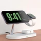 Беспроводная зарядка Magsafe док станция 3 в 1 QINETIQ Magsafe T268 33W для Apple iPhone 12 13 14 15 16, apple watch 2-9 SE Ultra AirPods c Qi сертификацией + adapter белая - изображение 2