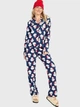 Піжама фланель (сорочка + штани) Old Navy Women's Santa Print Flannel Pajama Set XS Синій (124322) - зображення 1