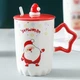 Новогодняя чашка с крышкой и ложкой "Snowman", 360мл, Санта-Клаус - изображение 11