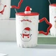 Новорічна чашка з кришкою і ложкою "Snowman", 360мл, Сніговик - зображення 6