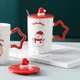 Новорічна чашка з кришкою і ложкою "Snowman", 360мл, Сніговик - зображення 9