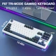 Бездротова ігрова механічна клавіатура Aula F87 PRO 2.4G Bluetooth з RGB White Blue - изображение 5