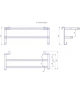 Полка для полотенец навесная HF Sheffield 520x204 white matt Белая - изображение 5