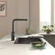 Cмеситель для кухни с краном для фильтрованной воды GROHE Blue Pure Minta черный латунь 30590KF0 - изображение 5