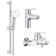 Набор смесителей для ванны GROHE Euroeco хром латунь UA123226M0 - изображение 1