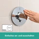 Зовнішня частина змішувача без прихованої частини HANSGROHE ShowerSelect Comfort S хром латунь 155мм 15553000 - зображення 4