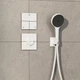 Внешняя часть смесителя без скрытой части HANSGROHE ShowerSelect Comfort E белый металл 155x155мм 15574700 - изображение 2