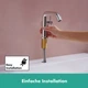 Змішувач для умивальника з джойстиком HANSGROHE Tecturis S CoolStart EcoSmart+ хром латунь з донним клапаном 73323000 - зображення 7