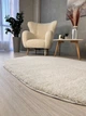 Пухнастий килим Super Softness 1.6х2.3 м. овал білий 2144\F401 - зображення 7