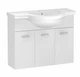 Тумба із умивальником ROZZY JENORI Lotus 81x65x48.5см підвісна біла RJFU007-2180WHSET(RJFU007-2180WH+RZJ203) - зображення 1