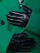 Перчатки женские искусственной кожи зимние р. XS (6.5) Черные с подкладкой из махры утепленные (R-105) - изображение 8