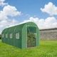 Теплица парник 10 м² GREENHOUSE 400 x 250 см с оцинкованной металлической рамой и защитной пленкой зеленого - изображение 3