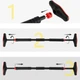 Турнік розсувний Cornix Pro 90-130 см Black/Red (XR-0284) - зображення 5