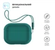 Чохол ArmorStandart Silicone Case with straps для Apple Airpods Pro 2 Dark Green (ARM68612) - зображення 2