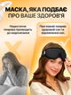 Маска для сна 3D и медитации дышащая повязка breath Brillix на глаза из материала дышащего бирюзовая сон маски повязки (AFT-Green) + Беруши в подарок - изображение 5
