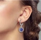Серьги серебро Original стиль Pandora оберег кольца хупы 1236 - изображение 2