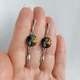 Сережки Hand Made з яскравими кристалами хамелеонами Swarovski кольору Vitrail Medium - зображення 2