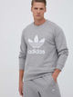 Bluza bez kaptura męska oversize Adidas Adicolor Classics Trefoil Crewneck IM4501 S Szara (4066761539940) - obraz 1