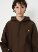 Худі чоловіче Carhartt WIP Hooded American Script Sweat "Tobacco" I028279-47XX M Коричневе (4064958754107) - зображення 3
