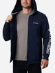 Bluza męska rozpinana streetwear z kapturem Columbia Logo Fleece F-Collegiante M Granatowa (193855435902) - obraz 4