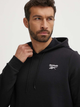 Худі утеплене чоловіче Reebok Identity Small Logo Fleece Hoodie 100202869 M Чорне (1200143505601) - зображення 4