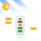 Сетевое зарядное устройство, блок питания 65 Вт, 3 USB + 2 Type-C PD+QC3.0, GaN, адаптер для зарядки, белый - изображение 3