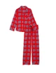 Піжама фланель Victoria's Secret Flannel Long Pajama Set XS-short червона клітинка - зображення 3