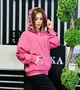 Женский спортивный костюм с капюшоном и со стразами VEDIKA STRIPE, Турция, 56 Чайная роза (розовый) - изображение 2