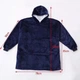 Плед толстовка c капюшоном и руковами Huggle Hoodie 3-в-1 размер универсальный, синий (ma153blue) - изображение 4