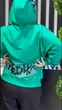 Женский спортивный костюм с капюшоном и со стразами VEDIKA STRIPE, Турция 56 Зеленый - изображение 4