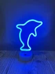 Неоновый светильник ночник Дельфин настольная декоративная лампа Neon Decoration Lamp синий свет - изображение 1