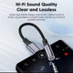 Кабель AUX Mini-jack 3.5 мм до Type-C toocki для iPhone 15/Plus/Pro Max. 16/Plus/ Pro Max, Samsung Xiaomi Huawei Meizu Vivo Oppo Перехідник адаптер Аукс на Тайп-С (USB-C) для навушників 3.5 мм Black-Grey - зображення 7