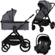 Универсальная коляска 3 в 1 Lionelo Layla Grey Stone (LO-LAYLA 3IN1 GREY STONE) - изображение 1