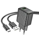 Сетевой зарядное устройство Черный Hoco CS21A + кабель Type-c (CS21A) - изображение 3