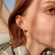 Серьга-каффа классическая с цепью на один прокол 10 мм 4.5 см Серебряная - изображение 4