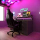 Стол компьютерный игровой Майнкрафт Люкс с подсветкой RGB Антрацит салатовой кромкой L=1600мм (арт.SKRZ1000-116) - изображение 3