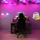 Стол компьютерный игровой Майнкрафт Люкс с подсветкой RGB Антрацит c красной кромкой L=1600мм (арт.SKRZ1000-113) - изображение 2