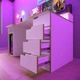 Стол компьютерный игровой Майнкрафт Люкс с подсветкой RGB Белый с салатовой кромкой L=1600мм (арт. SKRZ1000-122) - изображение 6