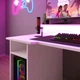 Стол компьютерный игровой Майнкрафт Люкс с подсветкой RGB Белый L=1600мм (арт.SKRZ1000-117) - изображение 5