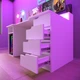 Стол компьютерный игровой Майнкрафт Люкс с подсветкой RGB Белый L=1600мм (арт.SKRZ1000-117) - изображение 6