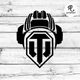 Наклейка на авто Oracal World of tanks Черная 30х24см (NA059-b3) - изображение 1