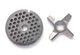 Нож и решетка 4мм для мясорубки Bosch MFWS420W, MFWS430B, MFWS435B, MFWS440B, MFWS450B MultiPower Серия 4 - изображение 1