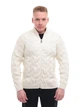 Свитер мужской белый зимний вязаный на молнии 230-608-2 XL - изображение 4