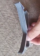 Зеркальная пластиковая наклейка Буква K 3D серебро (высота 10 см) - изображение 4