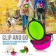 Силіконова складна миска дорожня Derby Food Grade TPE Collapsible Dog Bowl 1л, Помаранчевий - зображення 3